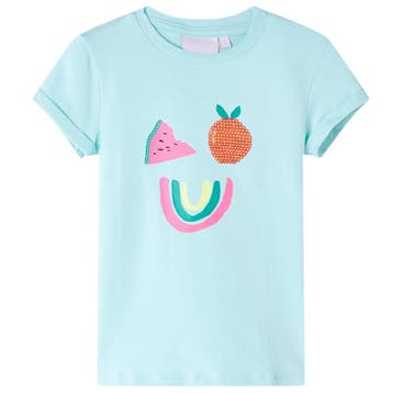 vidaXL Kindershirt 128 lichtzeeblauw, Verzenden, Nieuw