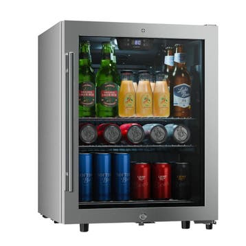 LuxeChill 60L Drankkoelkast | Zilver | JouwKlimaatkast, Witgoed en Apparatuur, Zonder vriesvak, Minder dan 85 cm, Refurbished
