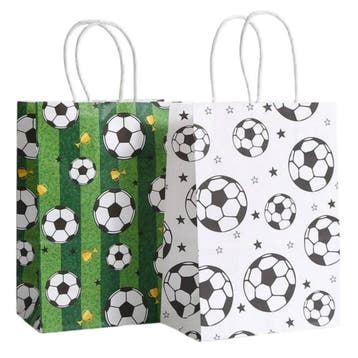 Fako Bijoux - 12 Papieren Uitdeeltasjes Voetbal & Beker -, Verzenden, Nieuw