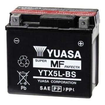 Yuasa Ytx5l-Bs Accu Agm 12V 4Ah 114X71x106x106, Verzenden