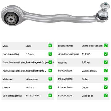 Draagarm FIAT Palio 1.2 (178, 171, 371) Van 1999-06 tot 2000, Verzenden, Nieuw, Fiat