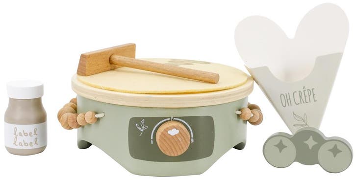Label Label Olijfgroen Houten Crepe Maker, Kinderen en Baby's, Speelgoed | Houten speelgoed, Nieuw, Verzenden