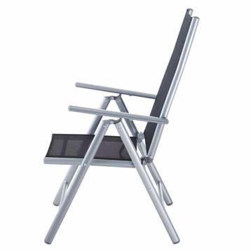 Tuinset Bern 9-delig Zilver Aluminium Matglas, Tuin en Terras, Tuinsets en Loungesets, Verzenden, Nieuw