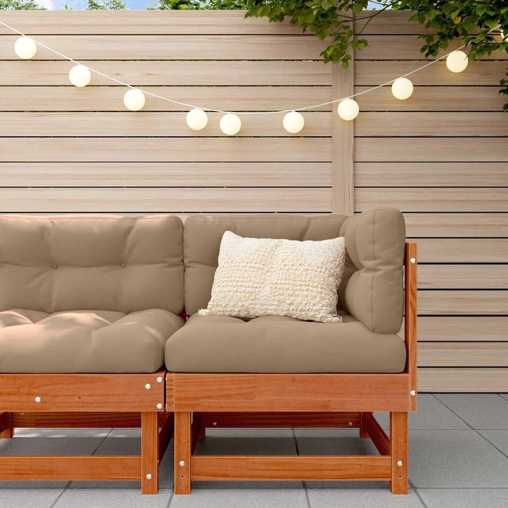 vidaXL Tuin hoekbank Massief grenenhout Wax Bruin Den, Tuin en Terras, Tuinsets en Loungesets, Nieuw, Verzenden