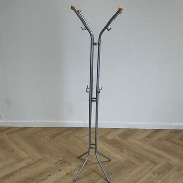 Kapstok vv 12 haken (hxbxd) 174x58x58 cm,  zilvergrijs, Ophalen of Verzenden, Gebruikt, Metaal