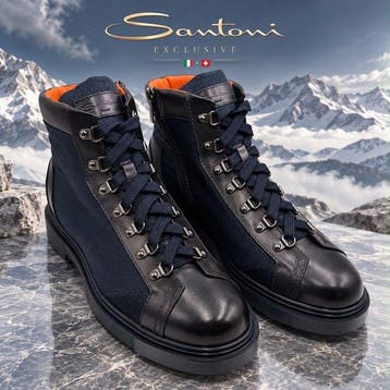 Santoni - Rubber laarzen - Maat: EU 44.5 - Nieuw in doos, Nieuw
