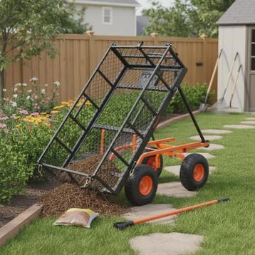 Metalen Kiepwagen Tuinwagen met 400 kg Laadvermogen en 25.4, Verzenden, Nieuw