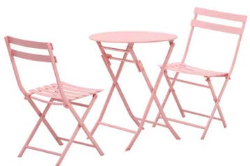 3-delige Roze Bistroset – Opvouwbare Tafel en Stoelen, Verzenden, Nieuw