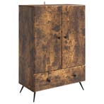 vidaXL Dressoir met lade Gerookt eiken 66 x 34,5 x 95 cm, Huis en Inrichting, Verzenden, Nieuw, Overige houtsoorten, Minder dan 50 cm