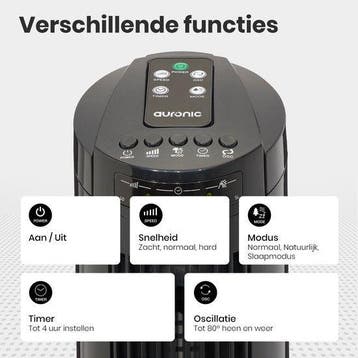 2dekans | Auronic Torenventilator - Staande Ventilator met, Witgoed en Apparatuur, Ophalen of Verzenden, Gebruikt