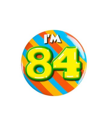 Button 84 jaar, Verzenden, Nieuw, Feestartikel