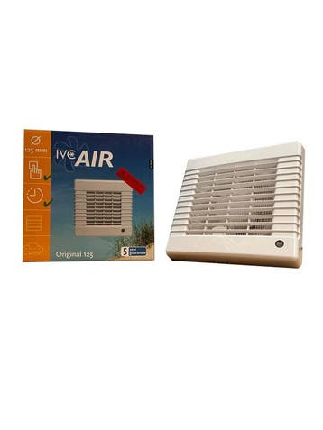 IVC air orignal Badkamerventilator 125mm (Ventilatie), Ophalen of Verzenden, Nieuw