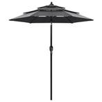 vidaXL Parasol 3-laags met aluminium paal 2 m, Tuin en Terras, Verzenden, Nieuw, 2 tot 3 meter