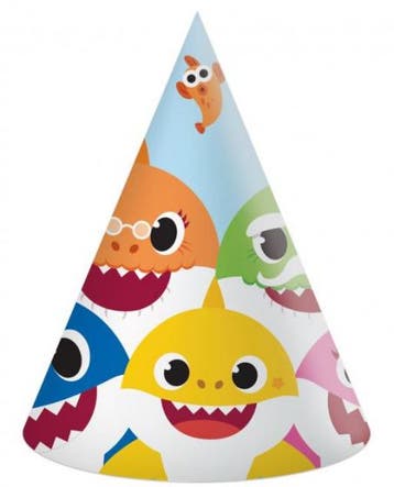 Baby Shark Feest Hoedjes Party (6st), Ophalen of Verzenden, Nieuw