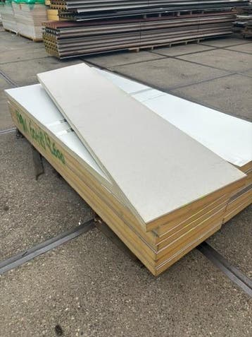 PIR gipsplaat 60mm + 12,5mm AK | 600 x 2600 mm | 14 stuks, Doe-het-zelf en Verbouw, Isolatie en Afdichting, 4 tot 8 cm, Zo goed als nieuw