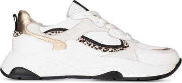 PS Poelman IVA - maat 37 - Dames Sneakers - Wit met goud, Kleding | Dames, Verzenden, Nieuw