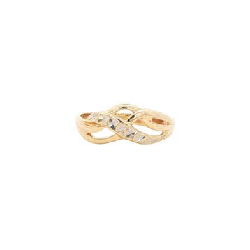 Gouden fantasie ring 14 karaat, Verzenden, Zo goed als nieuw, Goud