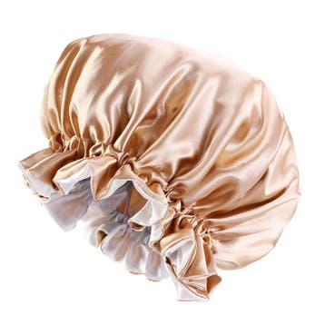 Kaki Satijnen Slaapmuts met randje / Reversible Satin Hair B, Ophalen of Verzenden, Nieuw