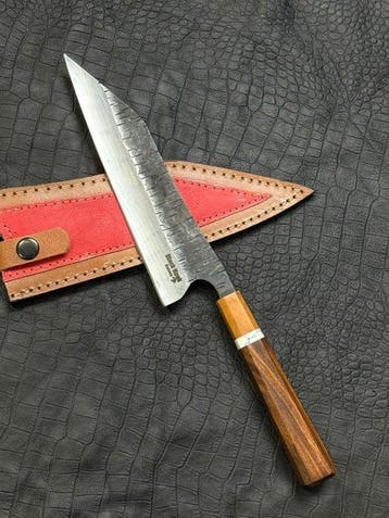 Keukenmes - Japanse mes ,Op maat gemaakt keukenmes voor chef, Antiek en Kunst