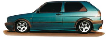 Rieger side skirt | Golf 2: 83-91 - 5-drs. | r stuk ongespot, Verzenden, Nieuw, Volkswagen