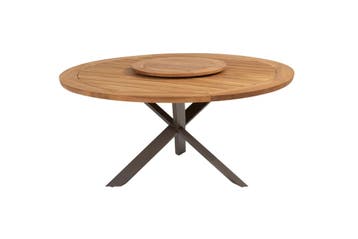 Taste Prado ronde tuintafel Ø160 cm. + draaiplateau - terre, Verzenden, Nieuw, Rond, Hout