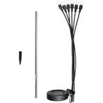 Benson Solar tuinlamp - 6 LED bollen - 70 cm - roestvrij..., Tuin en Terras, Ophalen of Verzenden, Nieuw