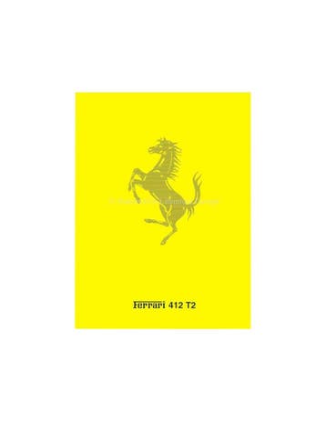 1995 FERRARI 412 T2 BROCHURE ITALIAANS 938/95, Nieuw, Ferrari, Author