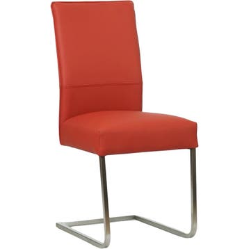 Leren eetkamerstoel Remix - Toledo Siegelstein (rood) -, Nieuw, Ophalen of Verzenden, Rood, Industrieel, Modern