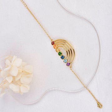 Zonder minimumprijs - Armband Zilver - Gemengde edelstenen -, Nieuw