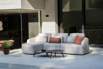 Flow Yavi chaise loungebank Graumel chalk |, Ophalen of Verzenden, Nieuw