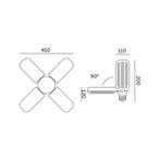 Kobi LED Grow Bulb Planty E27 40W - Vierbladige Kweeklamp..., Ophalen of Verzenden, Nieuw