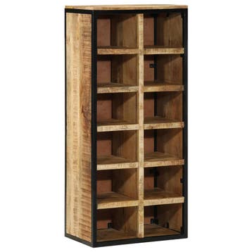 vidaXL Schoenenkast 50 x 30 x 110 cm Massief Mango Hout, Huis en Inrichting, Verzenden, Nieuw