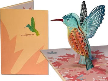 Pop-up kaart Kleurrijke Kolibrie - 3D wenskaart vogel, Verzenden, Nieuw