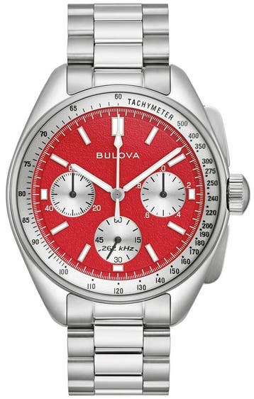 Bulova 96K115 Lunar Pilot  Blood Moon horloge, Overige merken, Staal, Verzenden, Polshorloge