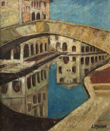 Jean Macron (1927-2008) - Vue des Canaux de Port Grimaud