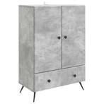 vidaXL Dressoir met lade Betongrijs 66 x 34,5 x 95 cm, Huis en Inrichting, Verzenden, Nieuw, Overige houtsoorten, Minder dan 50 cm