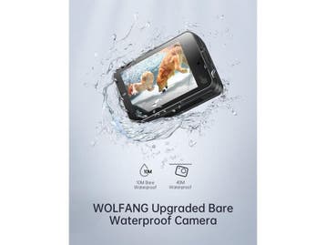 WOLFANG GA420 - Action Camera 4K 60FPS 24MP - Waterdicht tot, Verzenden, Zo goed als nieuw