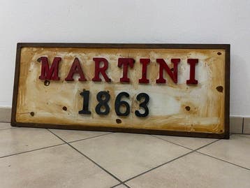 Martini - Martini-reclamesbord van ijzer - Plaque -