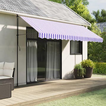 vidaXL Vervangingsdoek voor luifelrok gestreept 380x20 cm, Verzenden, Nieuw