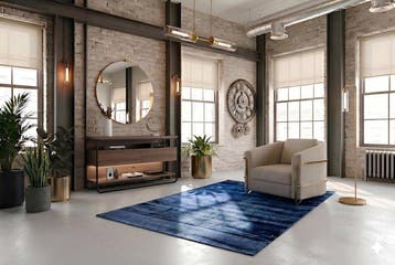 Luxe blauwe Gabbeh - Vloerkleed - 150 cm - 90 cm -, Nieuw