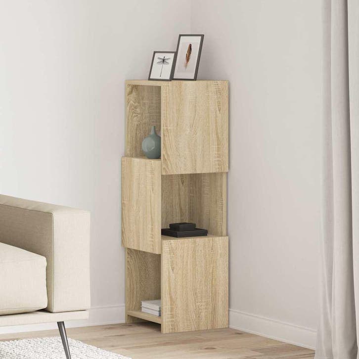 vidaXL Hoekkast Sonoma Eiken 30,5x30x95cm Bewerkt hout, Huis en Inrichting, Kasten | Overige, Nieuw, Verzenden