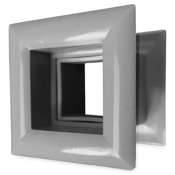 Vierkant deurrooster 29 x 29mm - kunststof grijs, Verzenden, Nieuw
