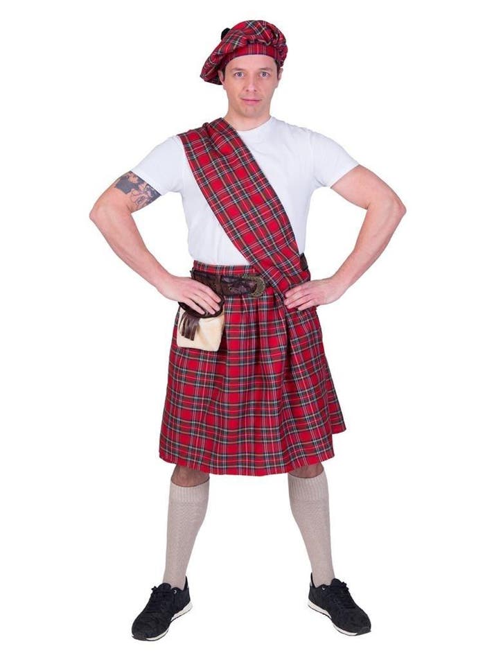 Schotse Highlander pak man rood, Kleding | Heren, Carnavalskleding en Feestkleding, Nieuw, Ophalen of Verzenden