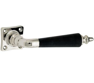 Deurklink op geveerd vierkant rozet Antique ebben glans, Verzenden, Nieuw