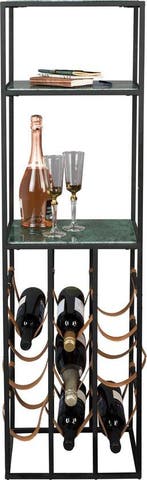 2dekans | Dutchbone Mil Wijnkast Marmer/ Metaal - Multi, Huis en Inrichting, Woonaccessoires | Wijnrekken, Ophalen of Verzenden
