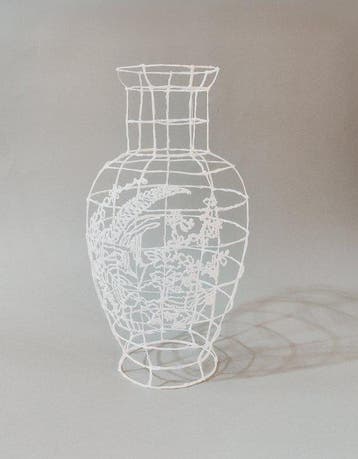Iris Lucia Design - Iris Lucia - Vaas - 3D vaas met witte