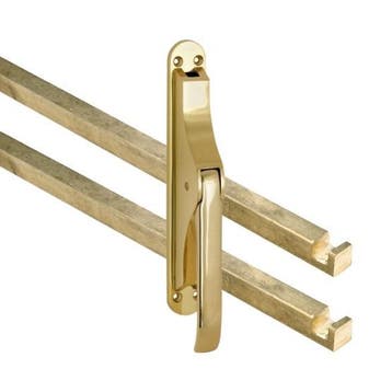 Pomp-espagnolet Elegant messing gelakt inclusief 2 stangen, Verzenden, Nieuw