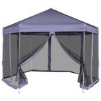 vidaXL Partytent met zijwanden pop-up zeshoekig 3,6x3,1 m, Verzenden, Nieuw, Partytent