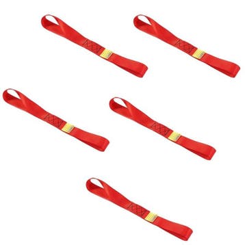 Set van 5 stuks spanbanden 30 cm met dubbele lus / sjorband, Ophalen of Verzenden, Nieuw