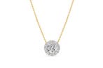 Halsketting - 14 karaat Geel goud, Rhodium geplateerd -, Nieuw